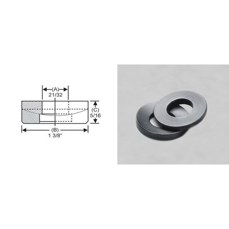 S & W MANUFACTURING Spherical Washer, Fits Bolt Size 5/8 in 18-8 Stainless Steel STPW-5